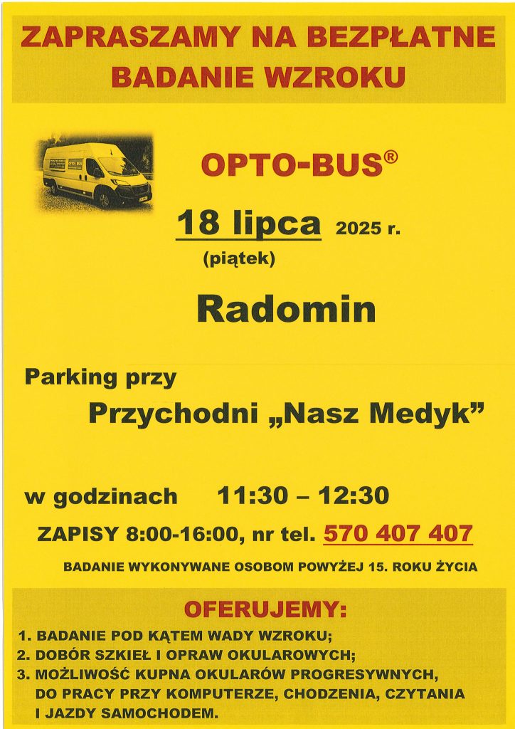 Zapraszamy na bezpłatne badanie wzroku